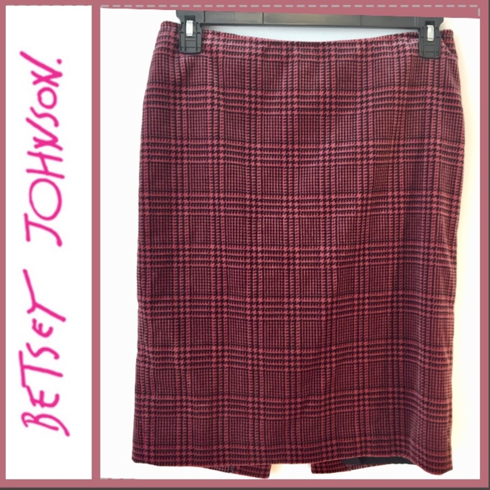 Rare Velvet Houndstooth Skirt with bow